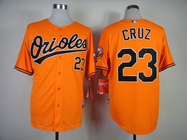 Men Baltimore Orioles #23 Cruz Orange MLB Jerseys